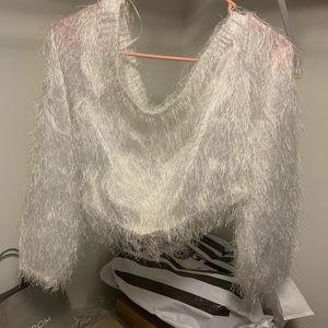 BCBG shag crop top